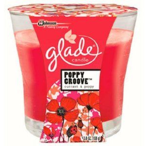 Lot of 2 Glade Poppy Groove Jar Candles 3.8 oz ea